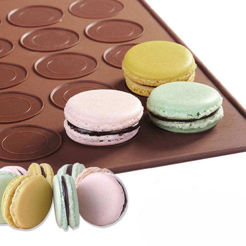 Silicone Macaron Baking Mat Set Non Stick 48 Capacity Reusable