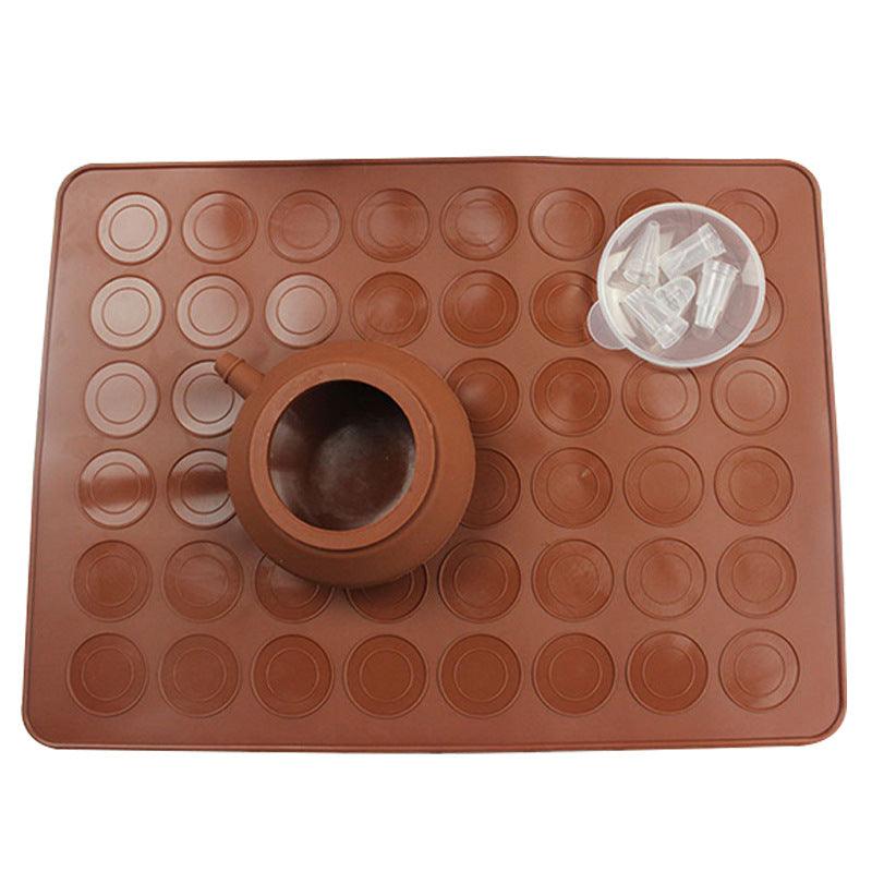 Silicone Macaron Baking Mat Set Non Stick 48 Capacity Reusable