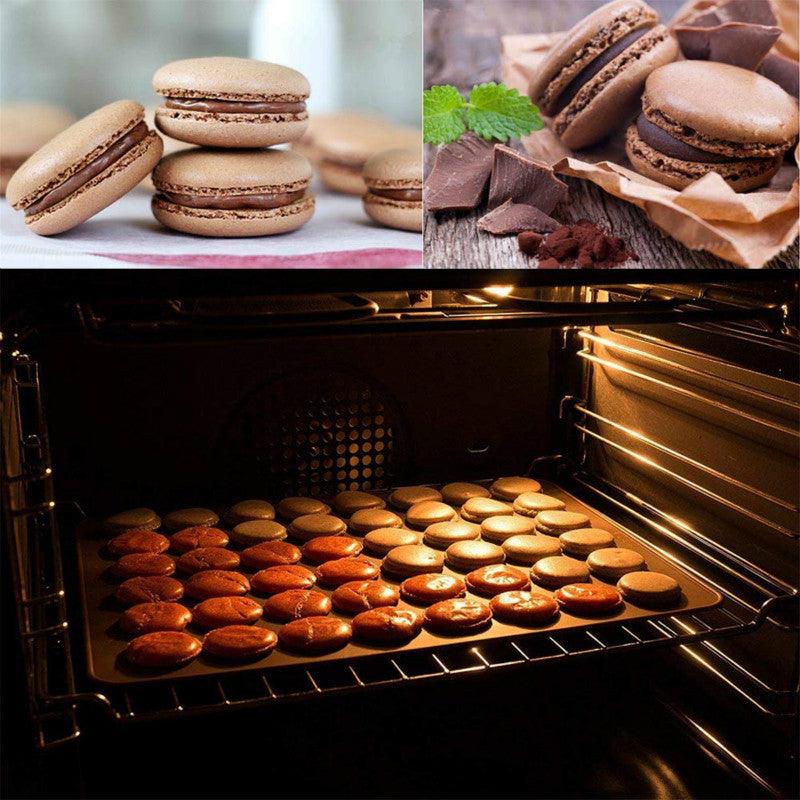 Silicone Macaron Baking Mat Set Non Stick 48 Capacity Reusable