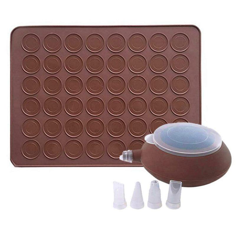 Silicone Macaron Baking Mat Set Non Stick 48 Capacity Reusable