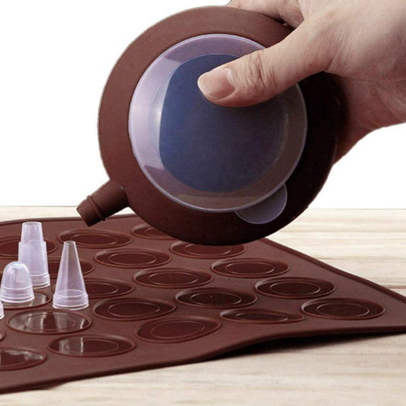 Silicone Macaron Baking Mat Set Non Stick 48 Capacity Reusable