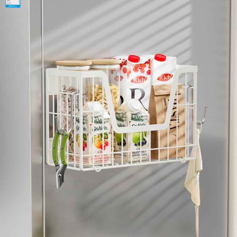San Dream Magnetic Fridge Shelf Organizer Spice Rack Basket Set