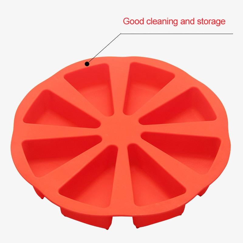 8 Cavity Silicone Cake Mold Baking Pan Pizza Scone Tool