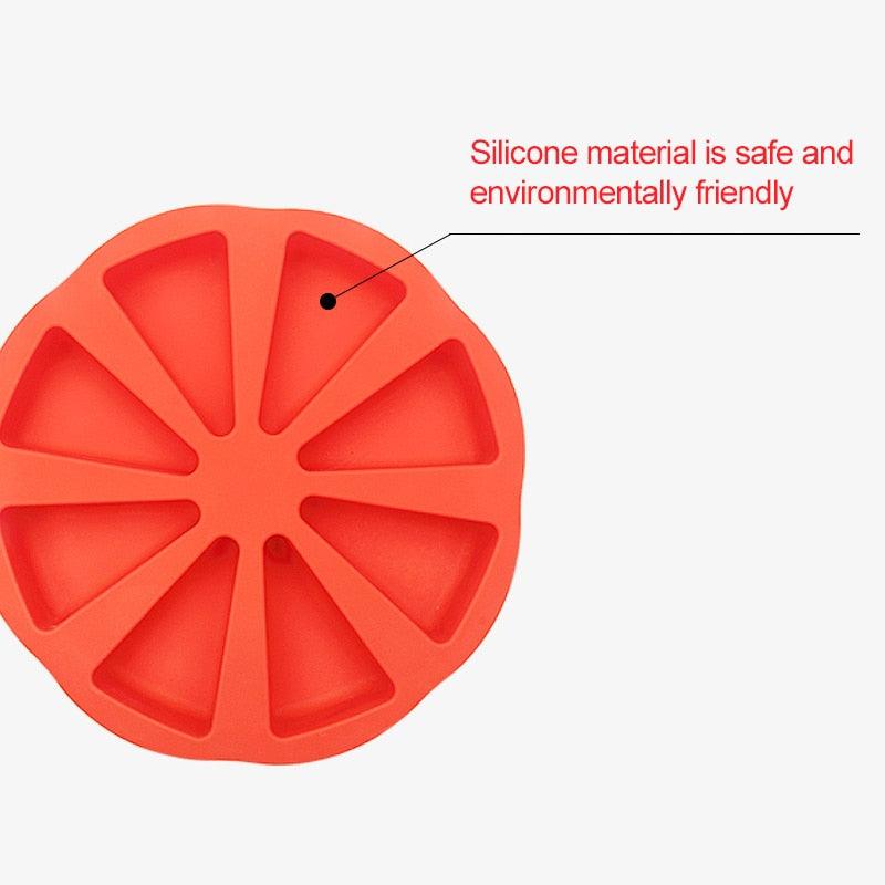 8 Cavity Silicone Cake Mold Baking Pan Pizza Scone Tool