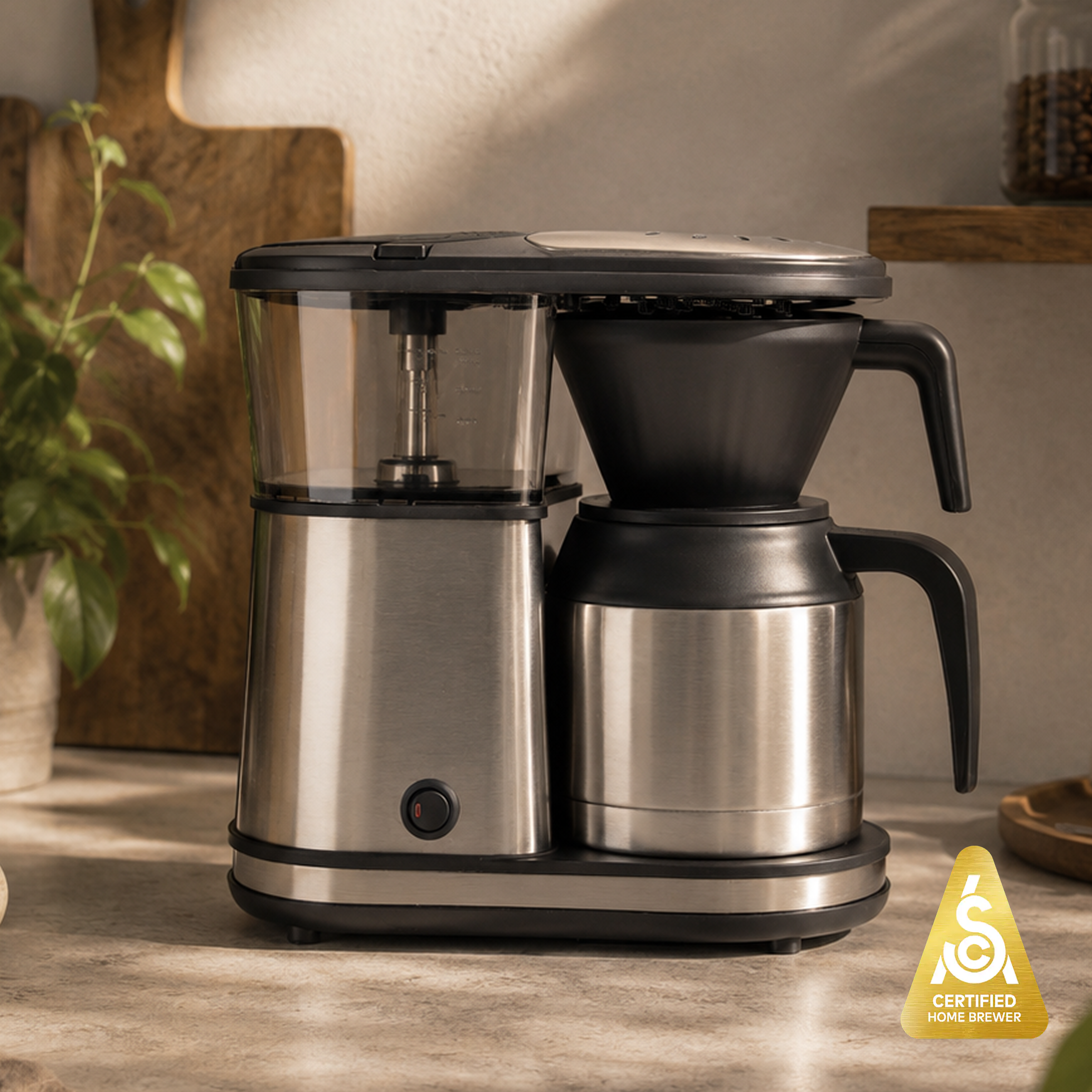 5 Cup Thermal Coffee Maker Compact BPA Free Brewer