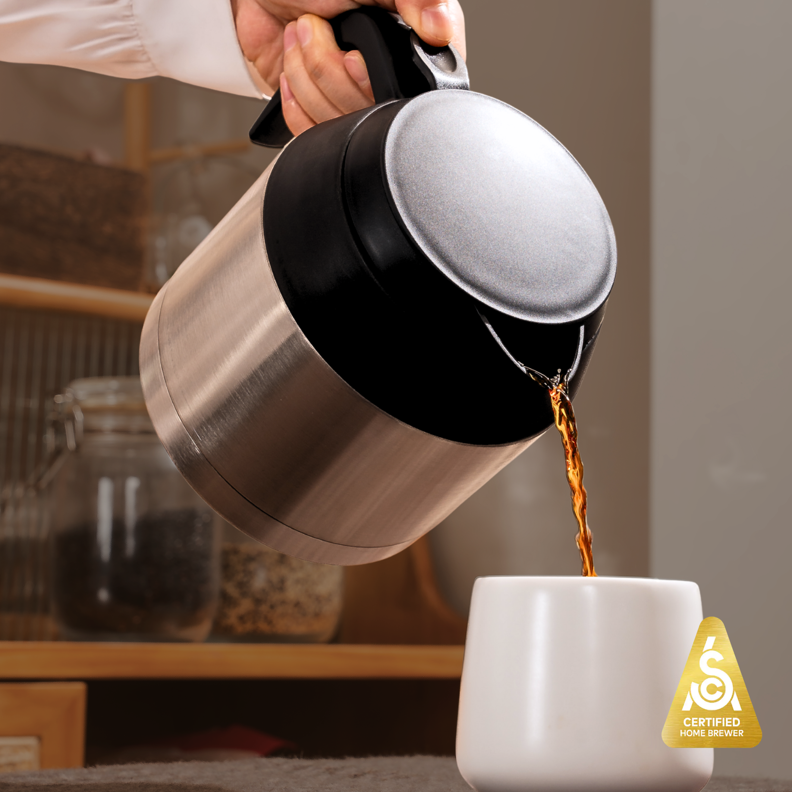 5 Cup Thermal Coffee Maker Compact BPA Free Brewer