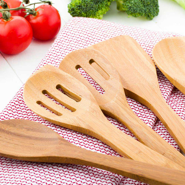 Bamboo Kitchen Utensil Set 5 Piece Eco Friendly Tools