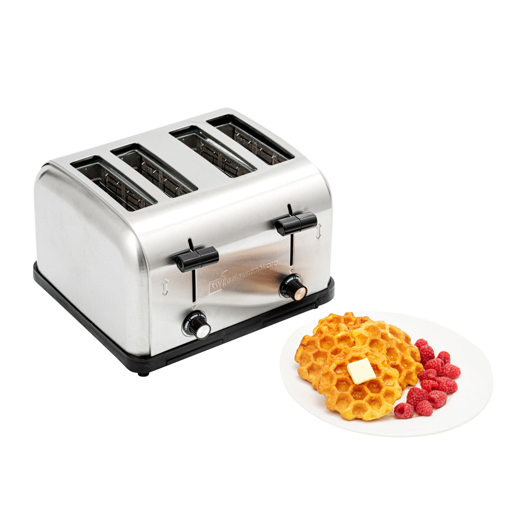 Hi Tek 4 Slice Stainless Steel Commercial Toaster 1.5 Inch Slots