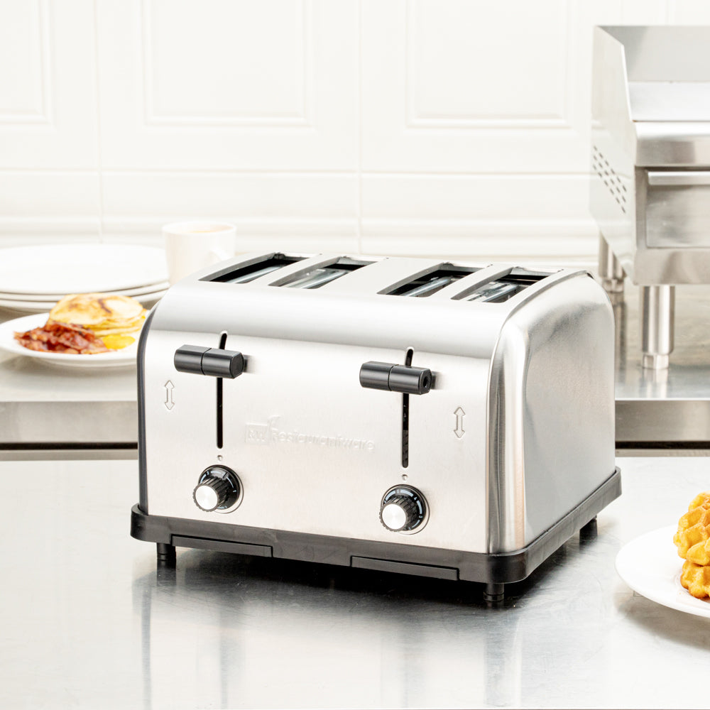 Hi Tek 4 Slice Stainless Steel Commercial Toaster 1.5 Inch Slots