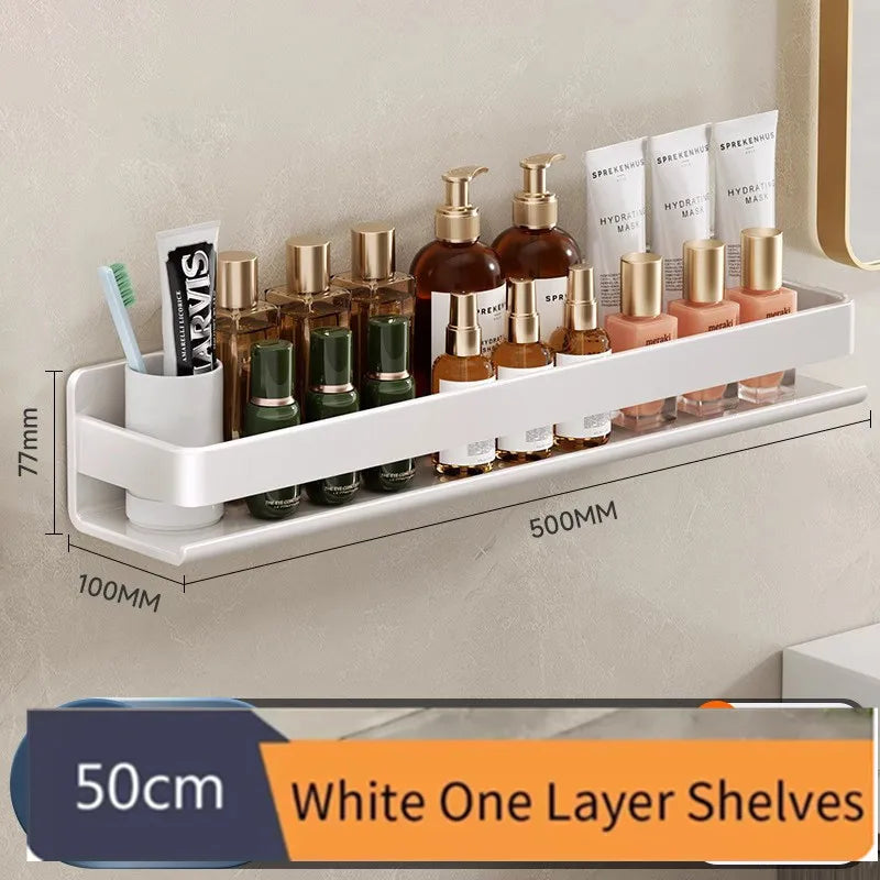 Wall Mounted Bathroom Shelf Spice Rack Organizer Storage Kitchen Rack