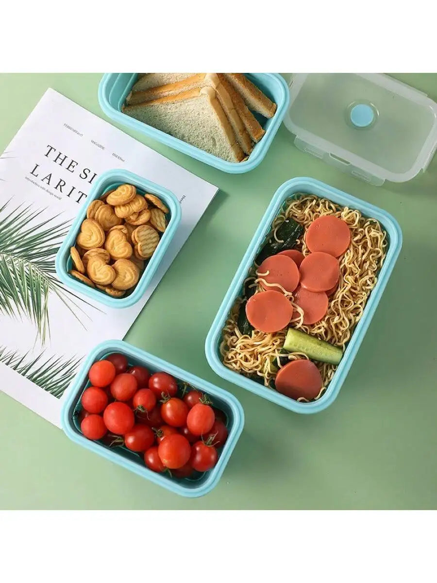 Foldable Silicone Lunch Box | Portable Thermal Food Container for Outdoor Picnic
