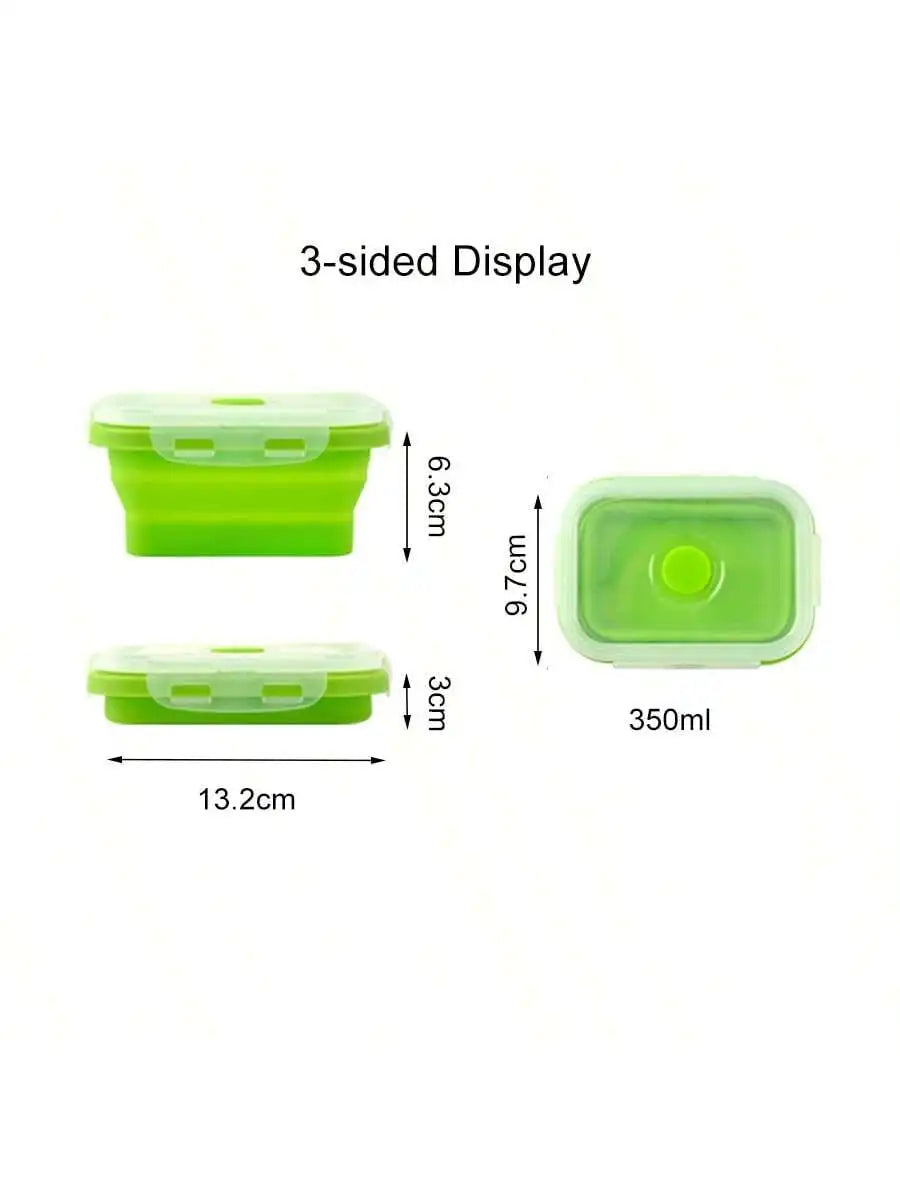 Foldable Silicone Lunch Box | Portable Thermal Food Container for Outdoor Picnic