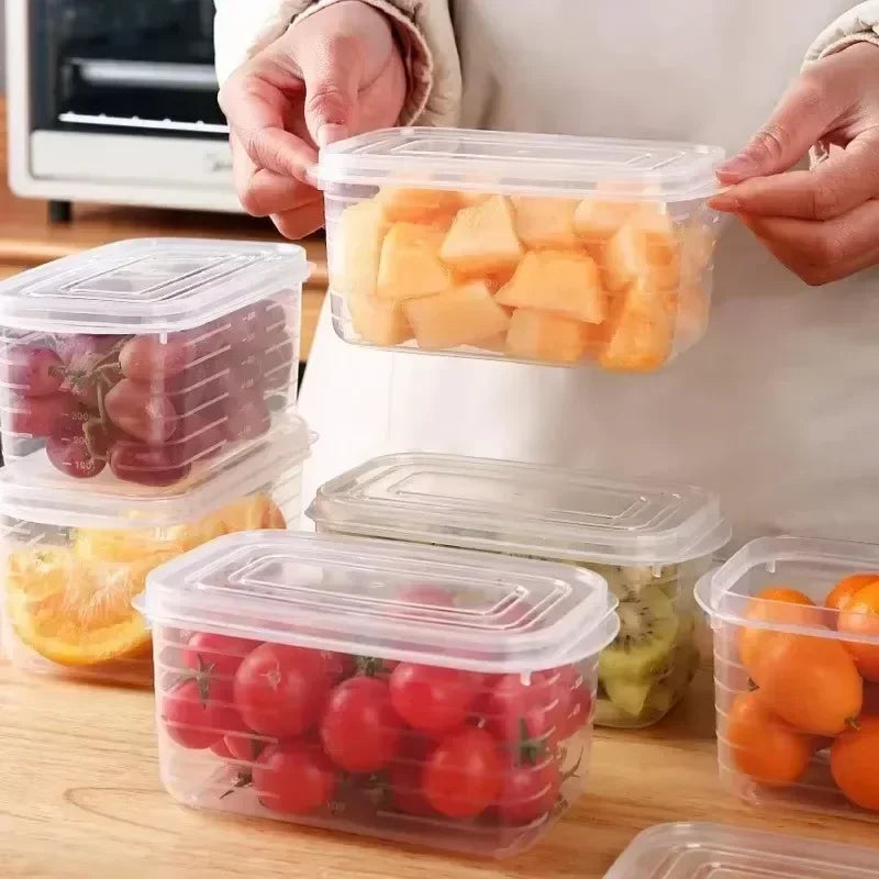 Refrigerator Meat Storage Box Food Fresh Crisper Container with Lid