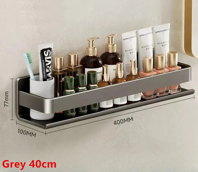 Wall Mounted Bathroom Shelf Spice Rack Organizer Storage Kitchen Rack