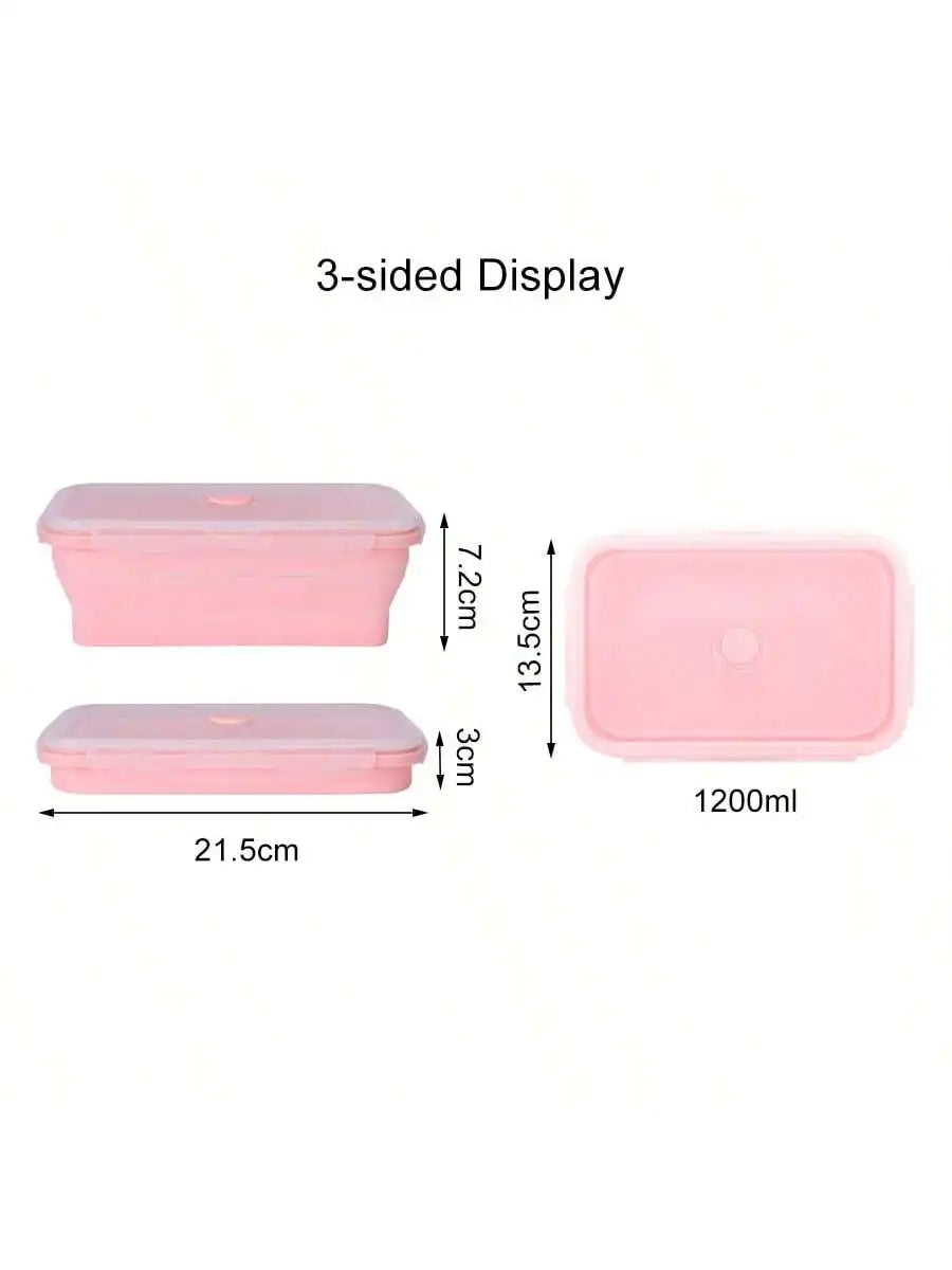 Foldable Silicone Lunch Box | Portable Thermal Food Container for Outdoor Picnic