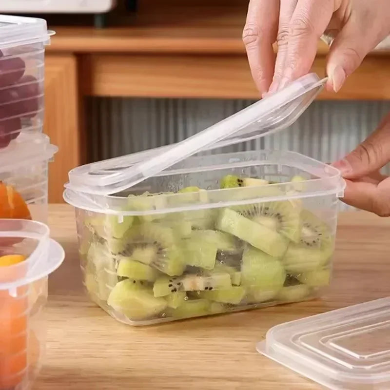 Refrigerator Meat Storage Box Food Fresh Crisper Container with Lid