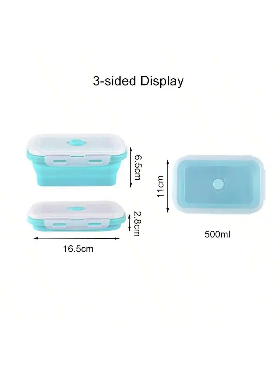 Foldable Silicone Lunch Box | Portable Thermal Food Container for Outdoor Picnic