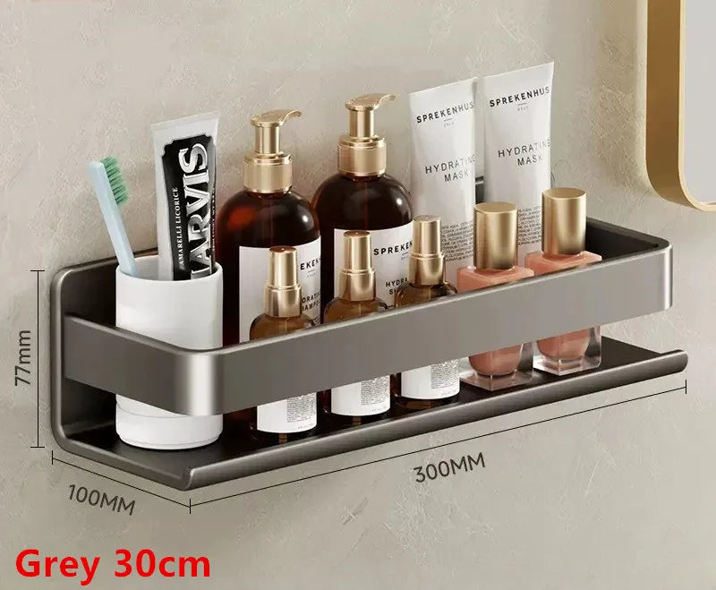 Wall Mounted Bathroom Shelf Spice Rack Organizer Storage Kitchen Rack