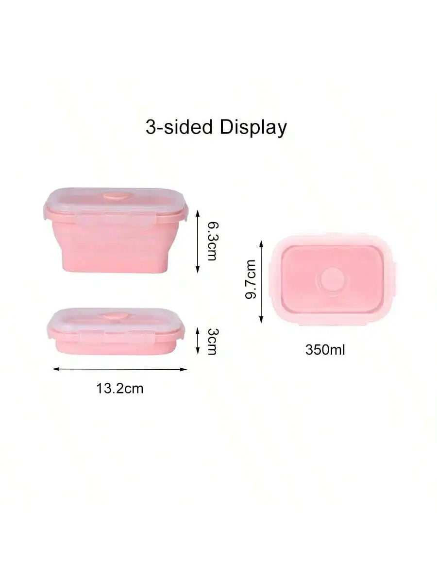 Foldable Silicone Lunch Box | Portable Thermal Food Container for Outdoor Picnic