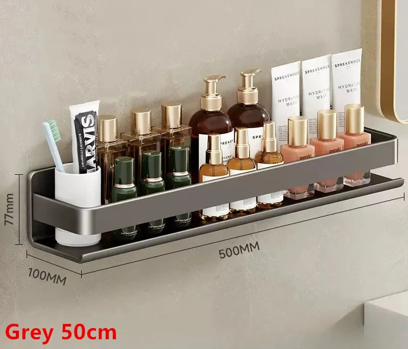 Wall Mounted Bathroom Shelf Spice Rack Organizer Storage Kitchen Rack