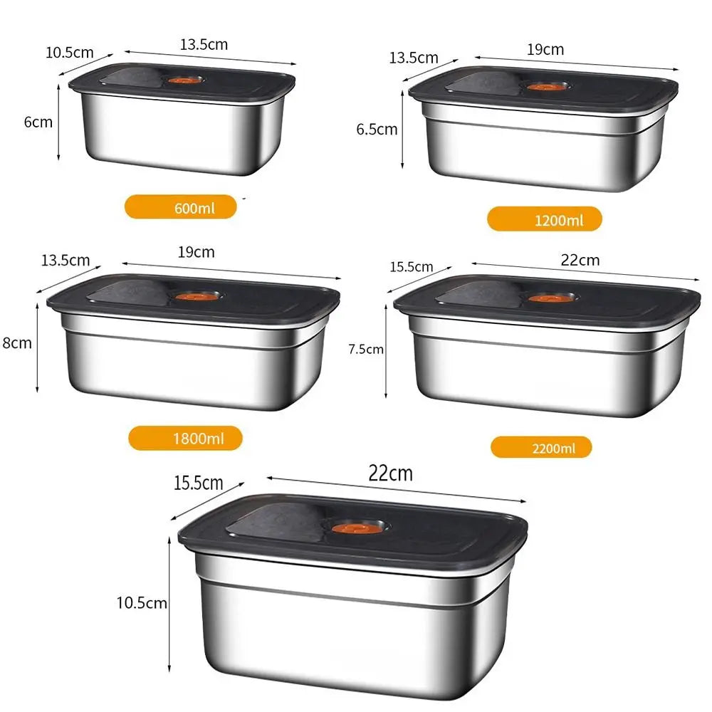 Stainless Steel Camping Lunch Box Large Capacity Leak Proof Container