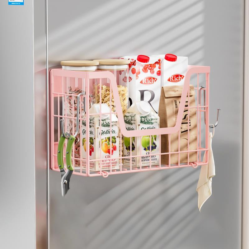 San Dream Magnetic Fridge Shelf Organizer Spice Rack Basket Set