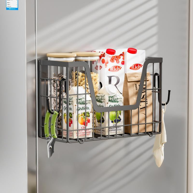 San Dream Magnetic Fridge Shelf Organizer Spice Rack Basket Set