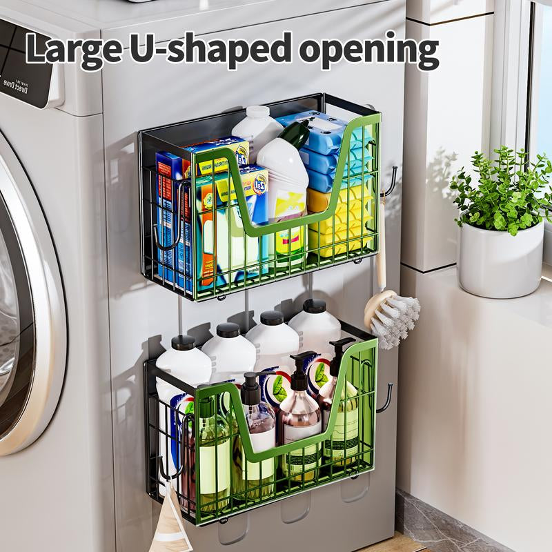 San Dream Magnetic Fridge Shelf Organizer Spice Rack Basket Set