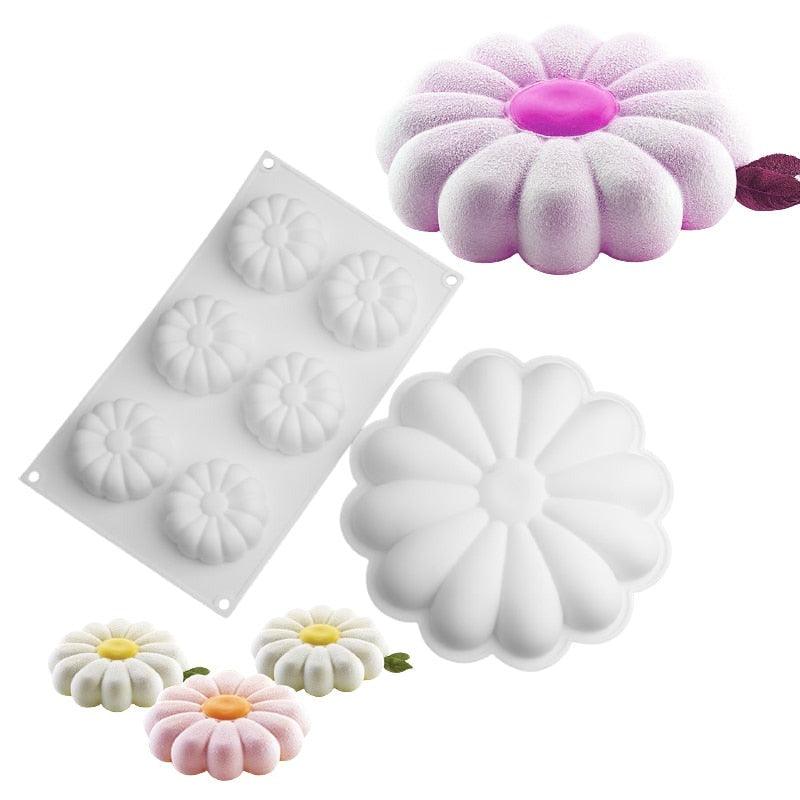 Silicone Daisy Flower Cake Mold Dessert Mousse Baking Bakeware Set