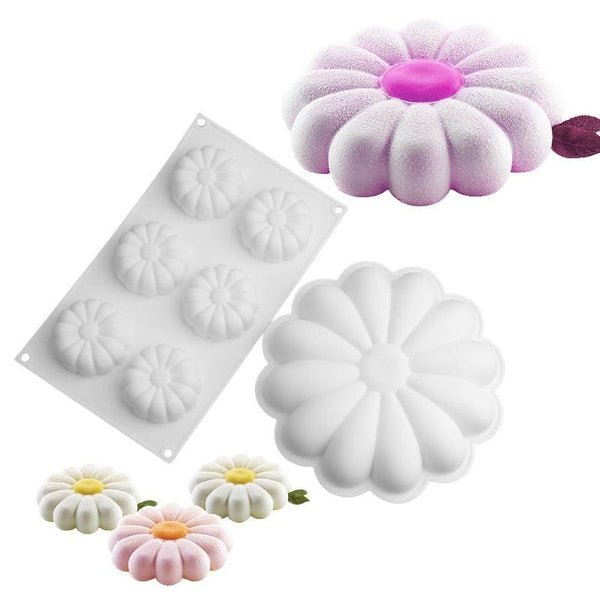 Silicone Daisy Flower Cake Mold Dessert Mousse Baking Bakeware Set