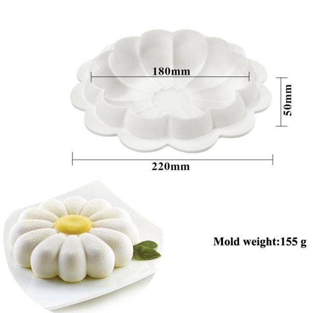 Silicone Daisy Flower Cake Mold Dessert Mousse Baking Bakeware Set