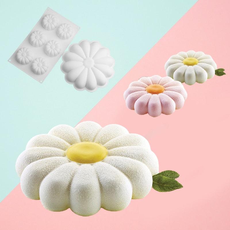 Silicone Daisy Flower Cake Mold Dessert Mousse Baking Bakeware Set