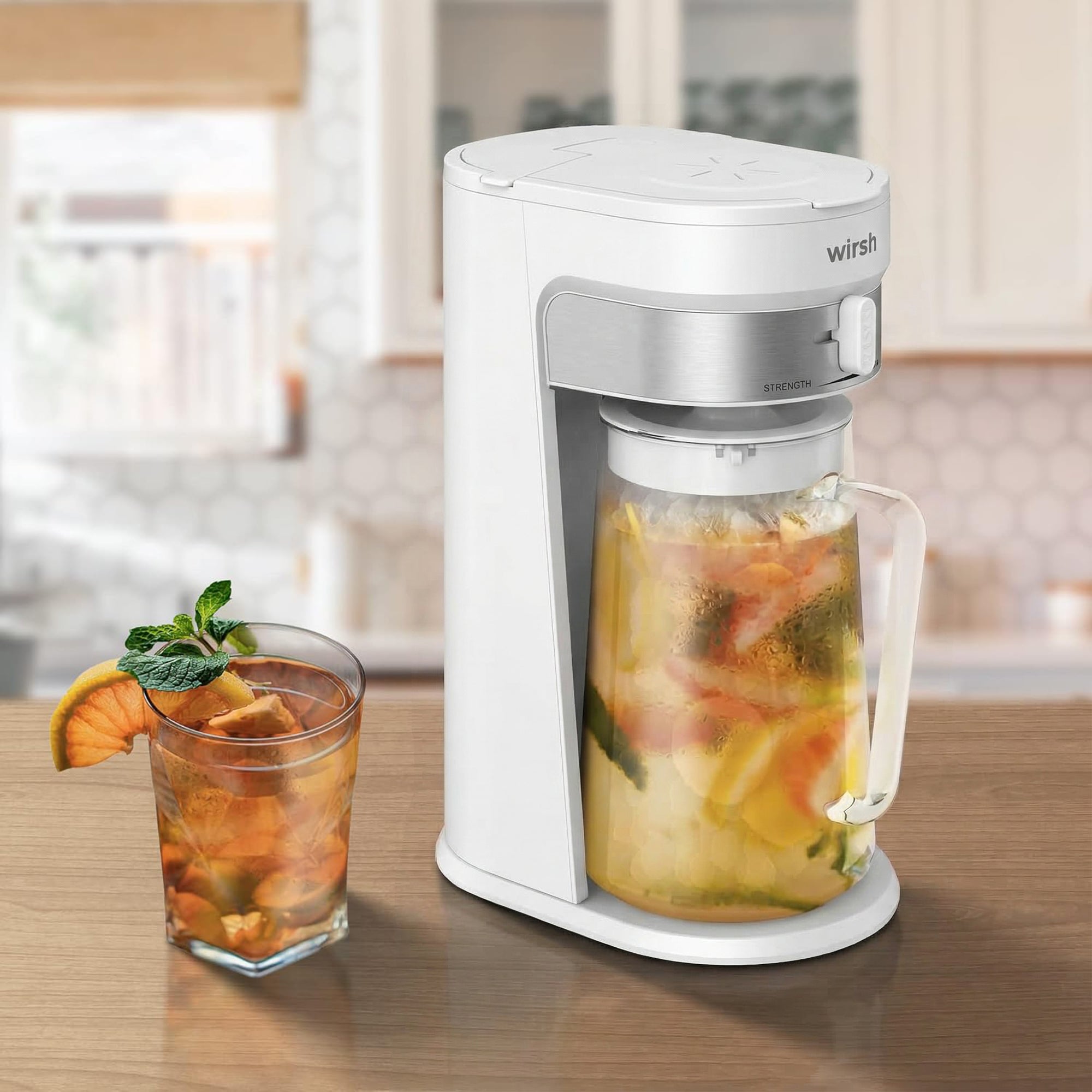 Wirsh Iced Coffee and Tea Maker 85 Ounce Pitcher Strength Control