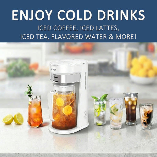 Wirsh Iced Coffee and Tea Maker 85 Ounce Pitcher Strength Control